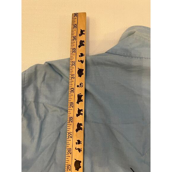 Dickson-Jenkins Button Up Shirt Women Size Large Butterfly Sequin Applikue Snap - Picture 13 of 14